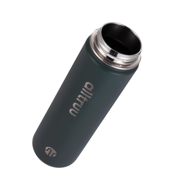 Charcoal water bottle without lid
