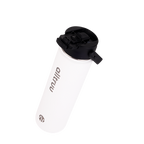 White water bottle with black cap