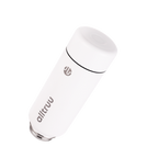 White water bottle with 'alltruu' branding bottom view