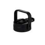 Black leakproof sip and pour cap with handle